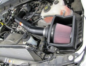 Ford F-350 Super Duty Performance Air Intake - K&N Engineering - 77 Series, Cold Air Intake, Mandrel-Bent Aluminum Tube, Oiled Cotton Filter - `11-`12